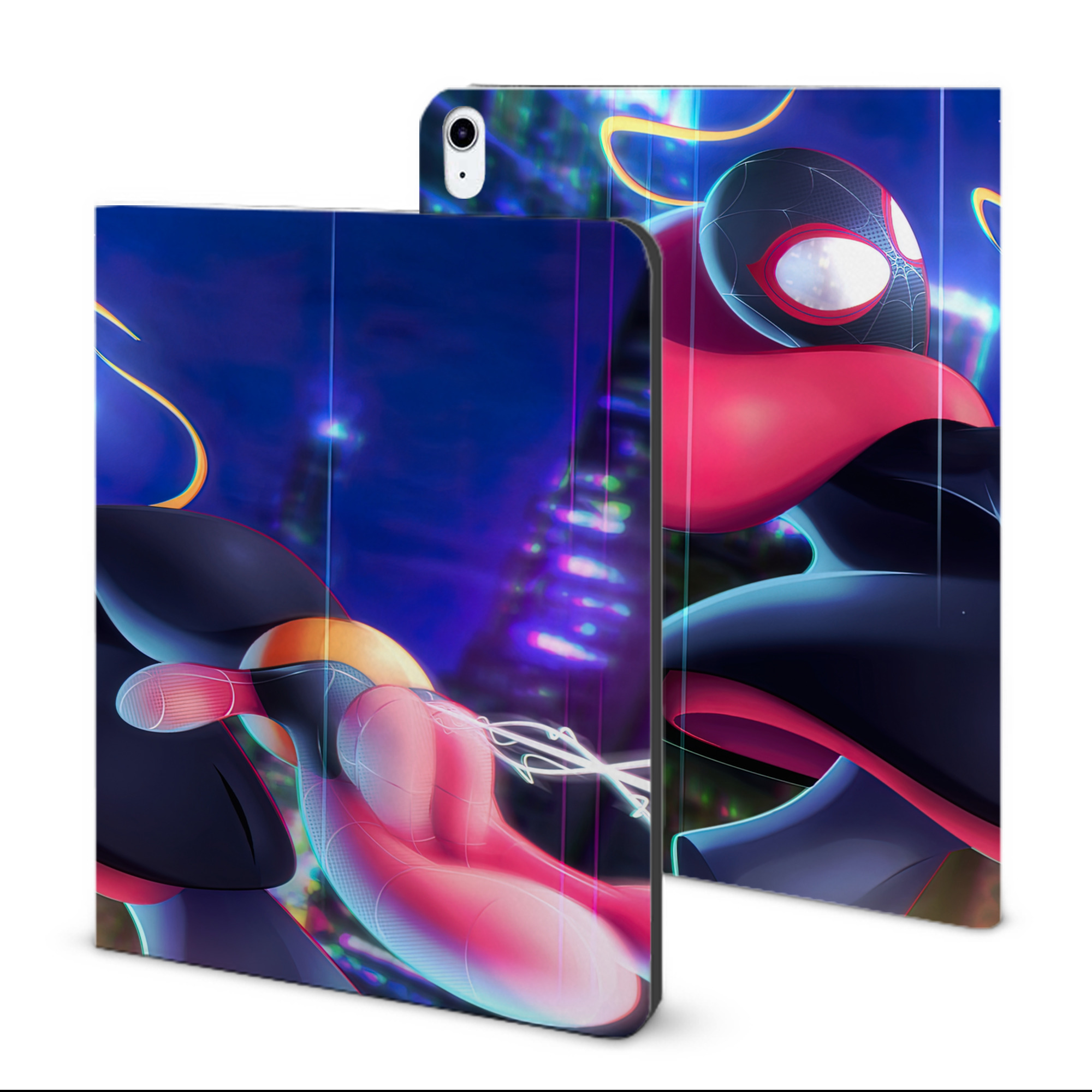 （画像用） Spider Man スパイダーマン IPad ケース ブック型 PUレザー TPU 耐衝撃 軽量 薄型 ペン収納なし 全面保護 IPad 各モデル対応
